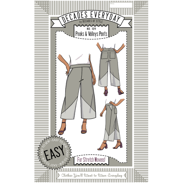 Decades Everyday Peaks and Valleys Pants Sewing Pattern