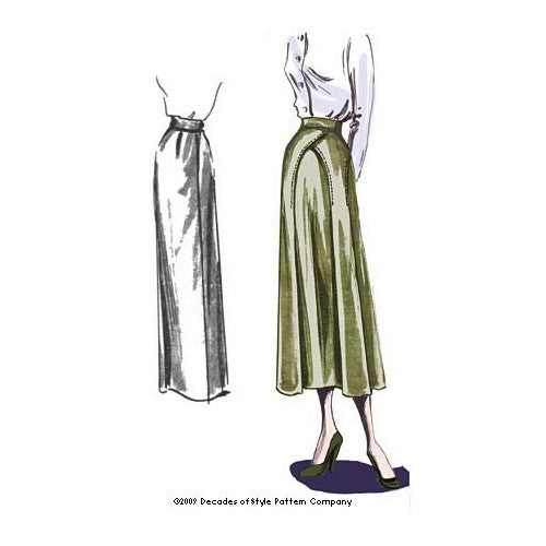illustration for 1940s Arches Skirt pattern