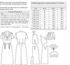 technical info for  1950s Object d'Art Dress pattern from Decades of Style