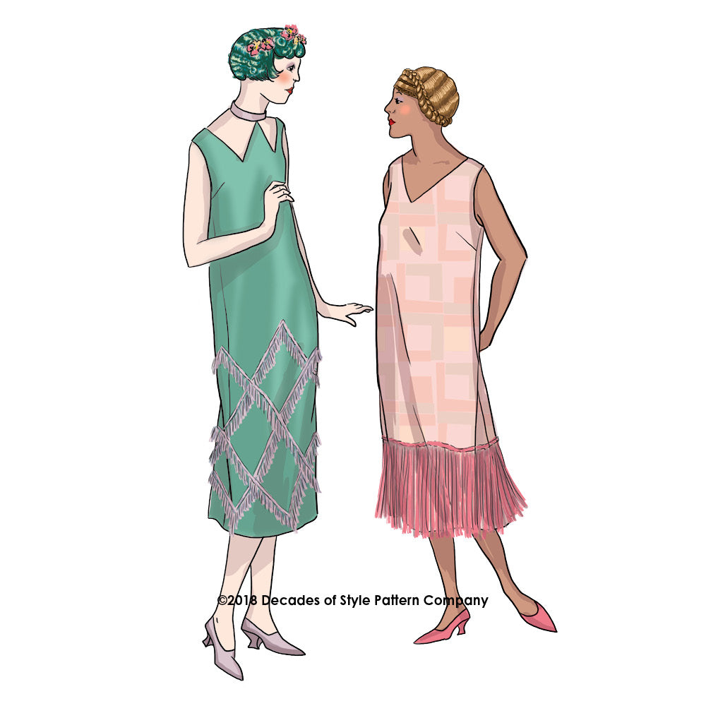 1920s Flapper Dress Sewing pattern Decades of Style Pattern Company 1920s Flapper Dress Sewing pattern Decades of Style Pattern Company