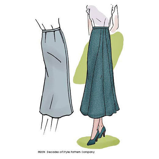 illustration for Vintage pattern for 1930s Skirt from Decades of Style #3011 