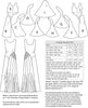 technical info for Vintage sewing pattern for 1930s evening gown from Decades of Style