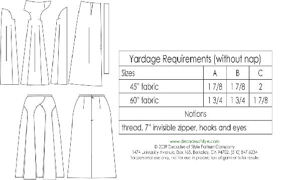 40s skirt pattern sale