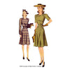 illustration for 1940s New England Dress pattern