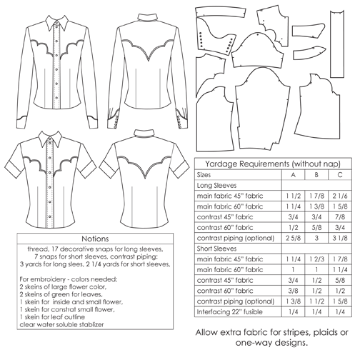Western Rodeo Pattern Western Clothes Patterns