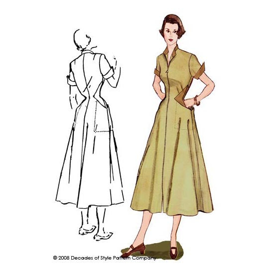 1950s Diamond Dress for Mad Men Look - #5002 Decades of Style Pattern Company 1950s Diamond Dress for Mad Men Look - #5002 Decades of Style Pattern Company