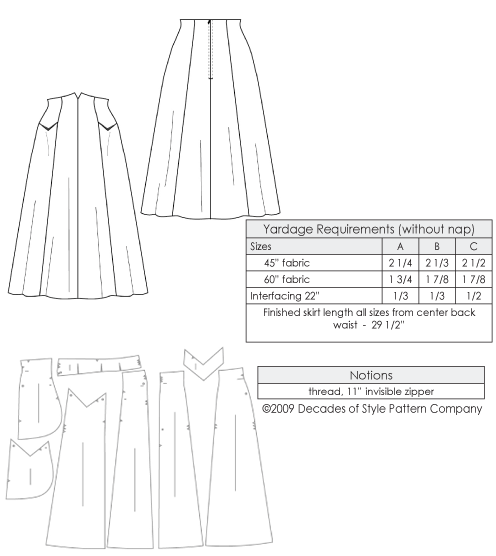 Full skirt yardage clearance