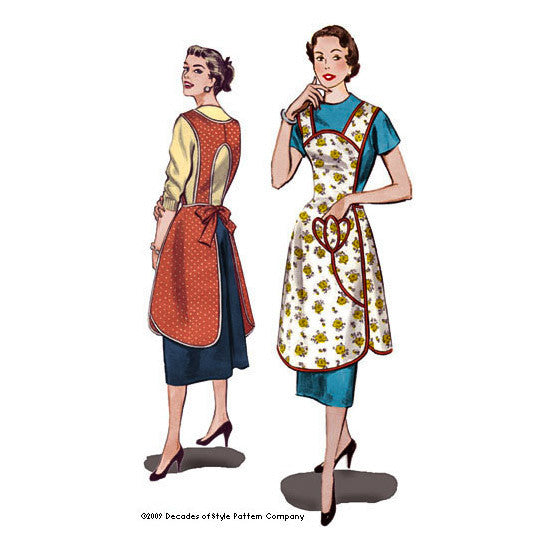 illustration for 1950s apron pattern from Decades of Style