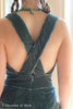 photo detail back straps for Vintage sewing pattern for 1930s Overalls with sweetheart neckline from Decades of Style